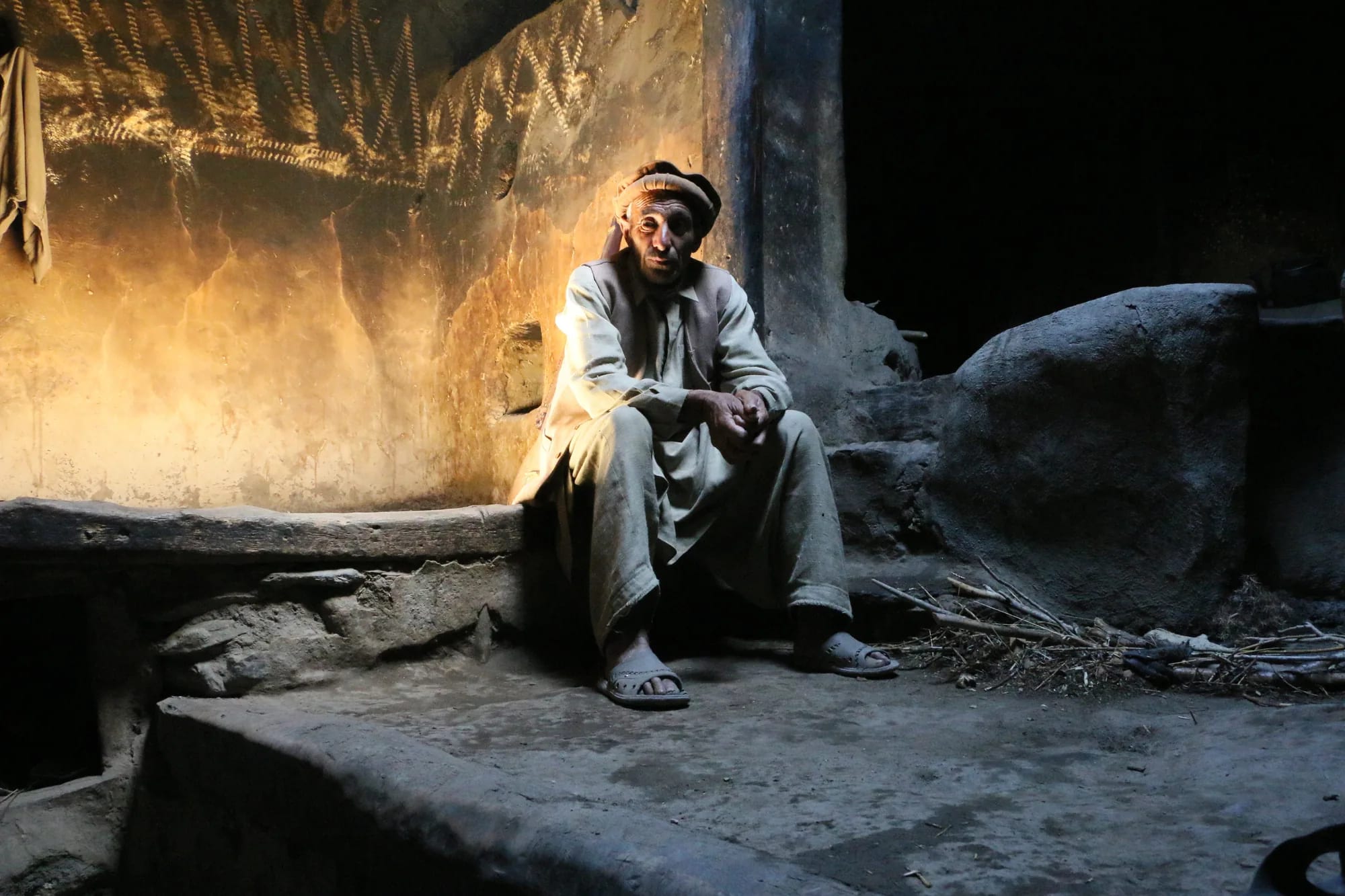 Abdollah in his traditional home